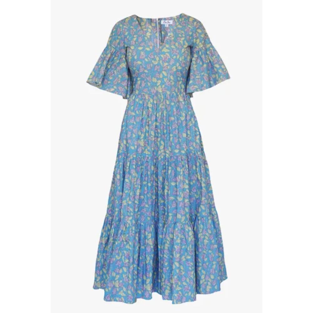 Coco Shop Tiered V Neck Midi Dress size XS